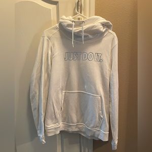 NIKE Just Do It White Hoodie!